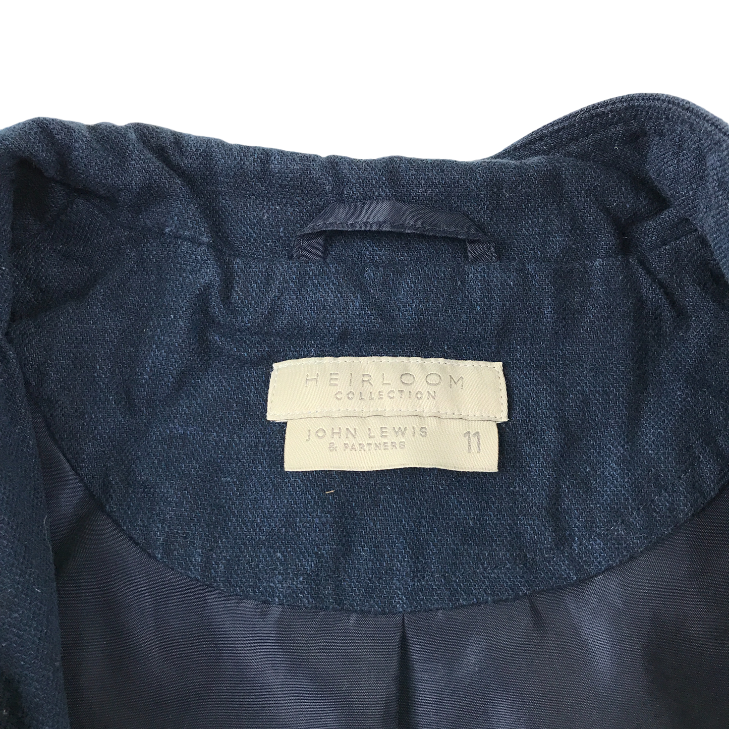 John Lewis Bomber Jacket 10-11 Years Navy with Pockets