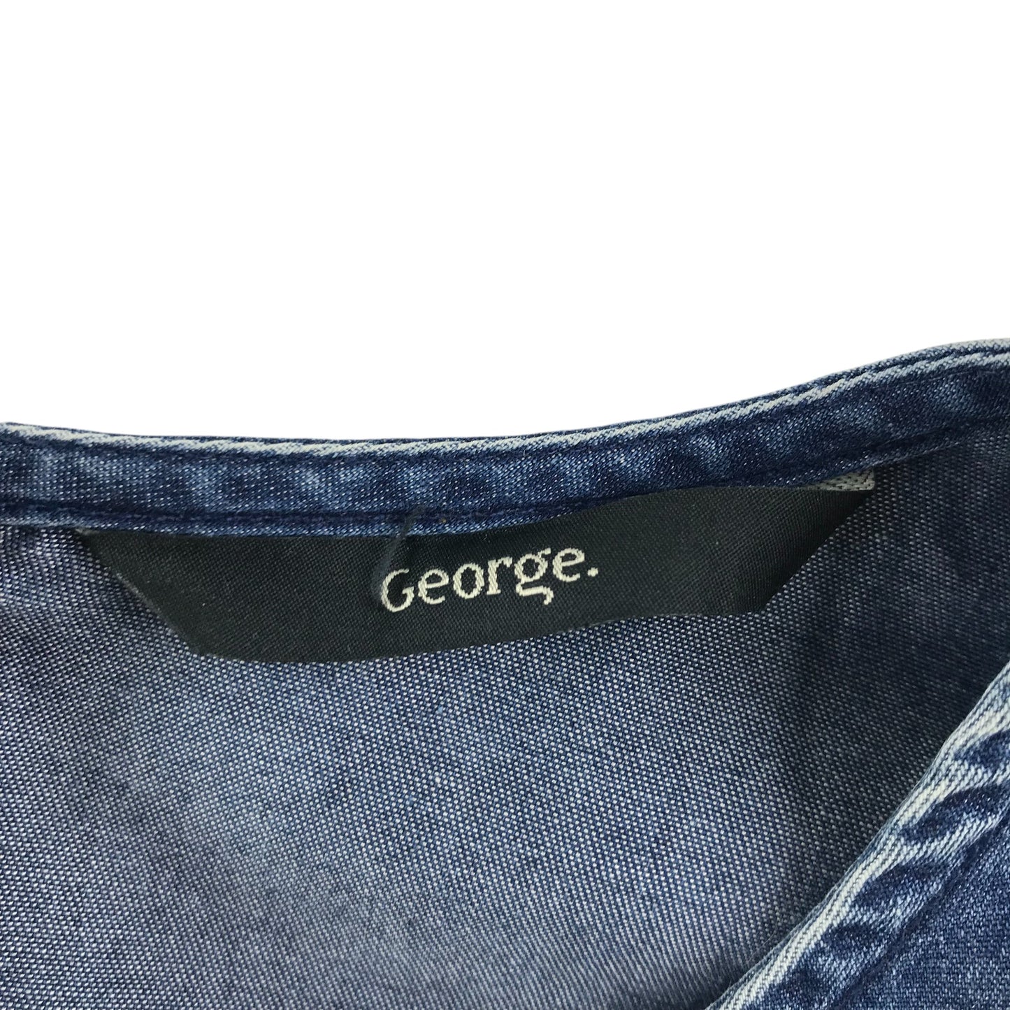 George dress 9-10 years blue denim style three quarter sleeves