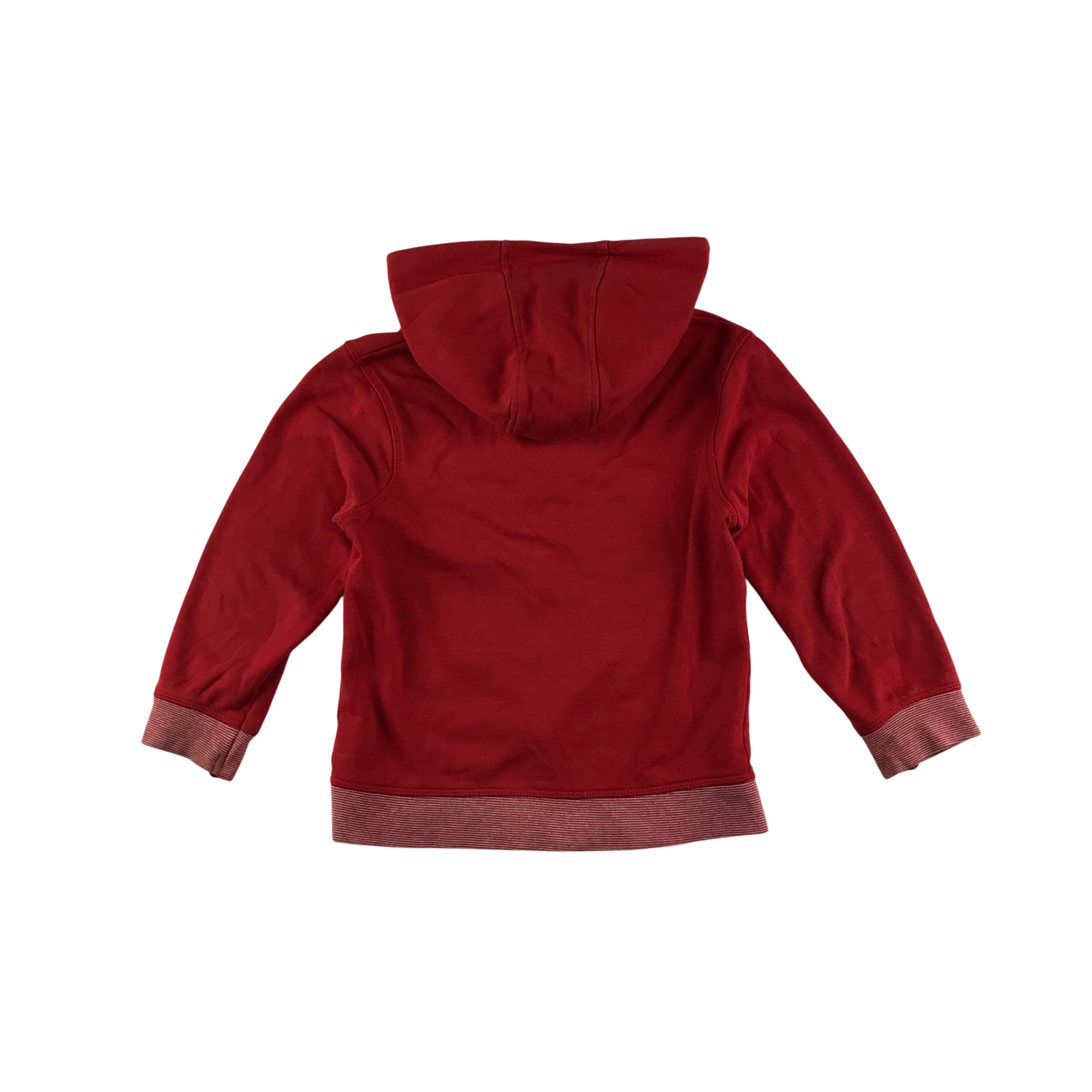 George Hooded Fleece 5-6 Years Red with Text Graphic Cotton