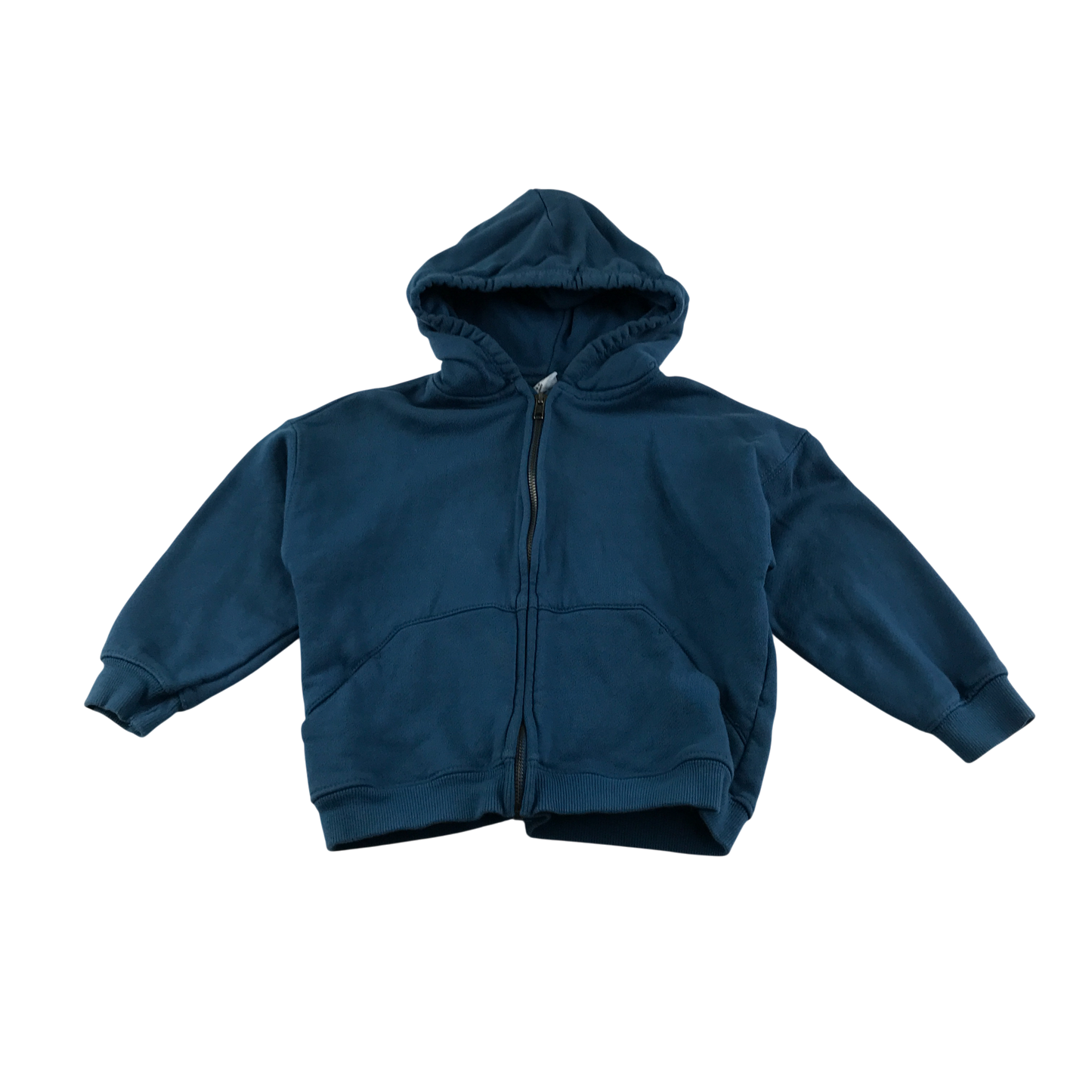Zara Hooded Fleece 4-5 Years Teal Zip Up Cotton