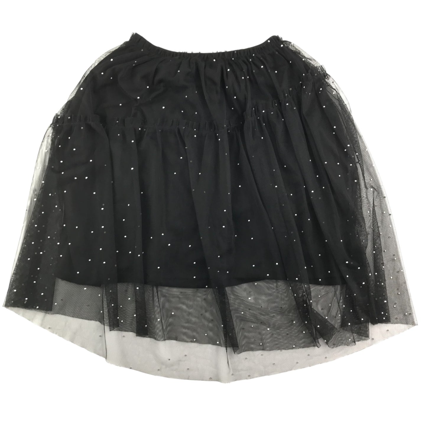 Zara skirt 11-12 years black mesh layered with gem stones