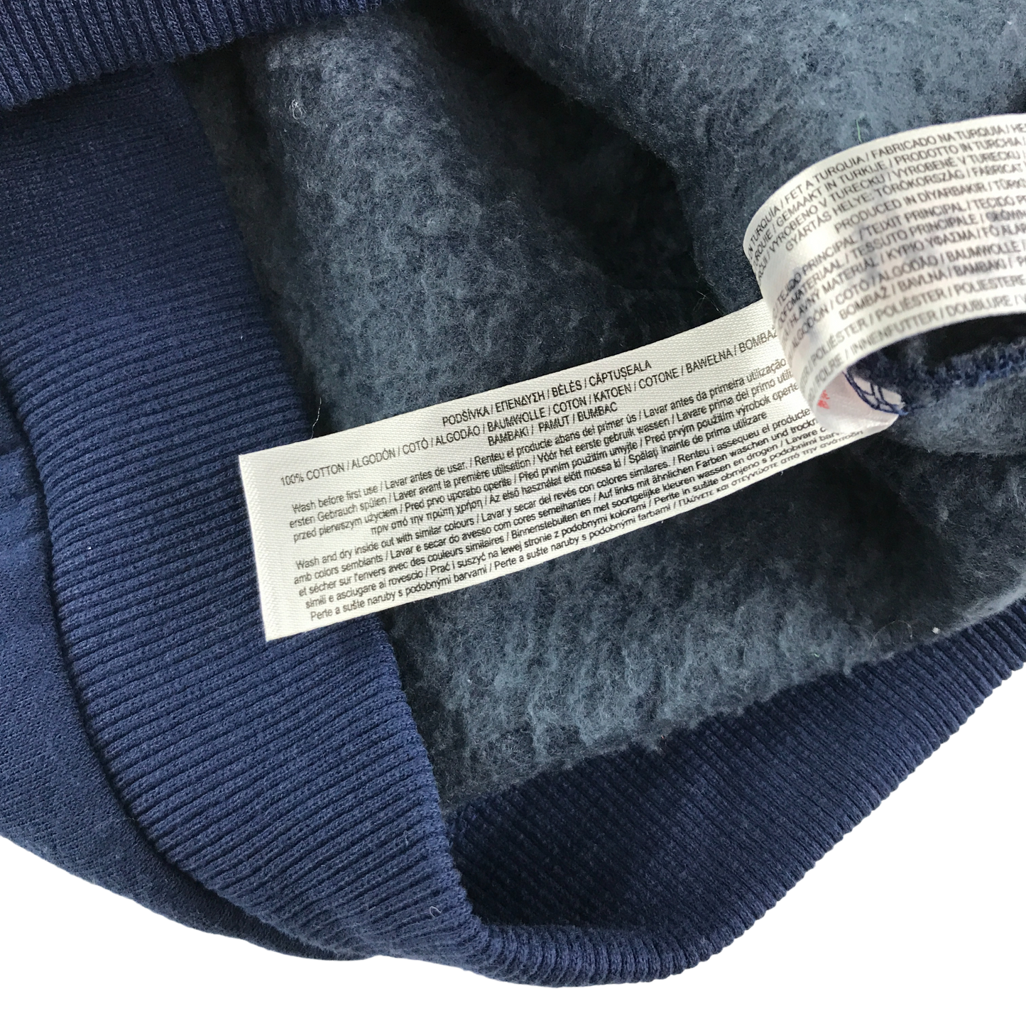 Primark Hooded Fleece 5-6 Years Navy with NY Text Cotton