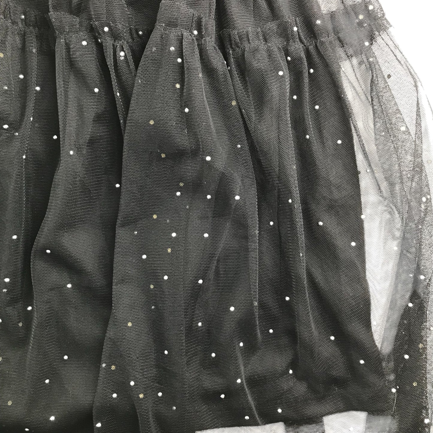 Zara skirt 11-12 years black mesh layered with gem stones