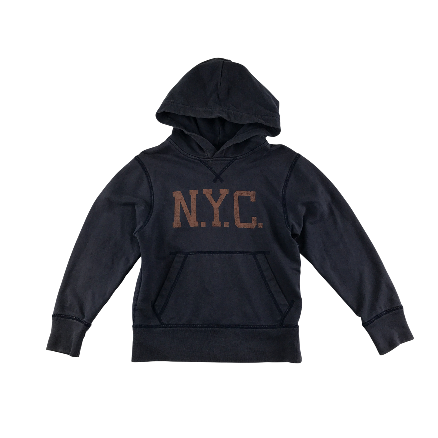GAP Hoodie 6-7 Years Navy with NYC Text Cotton