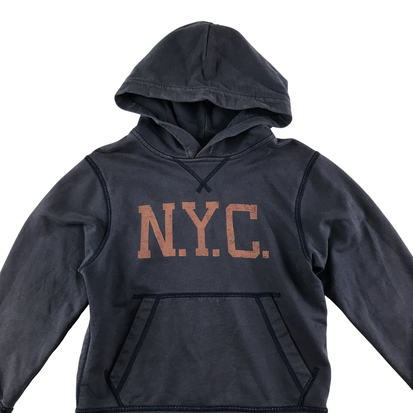 GAP Hoodie 6-7 Years Navy with NYC Text Cotton