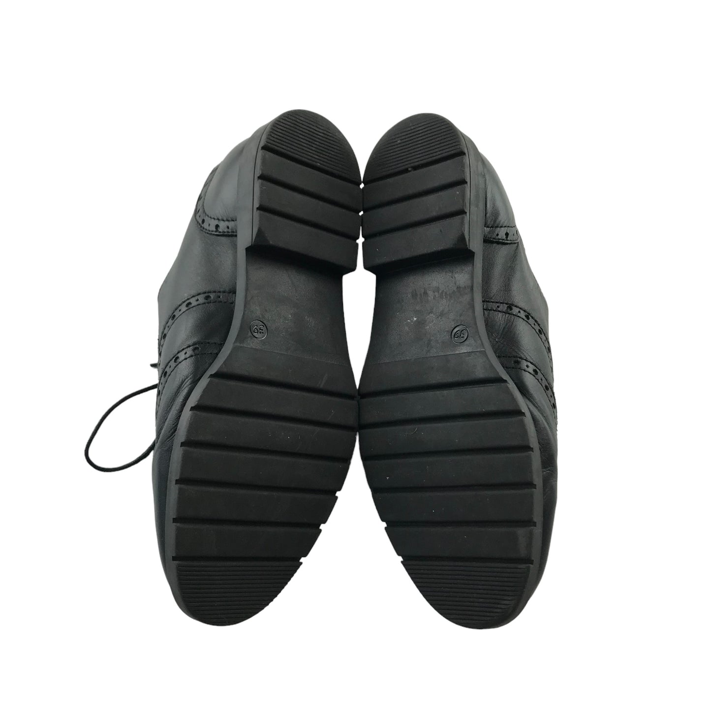 Schuh Brogue Shoe Size 6 Black With Pattern