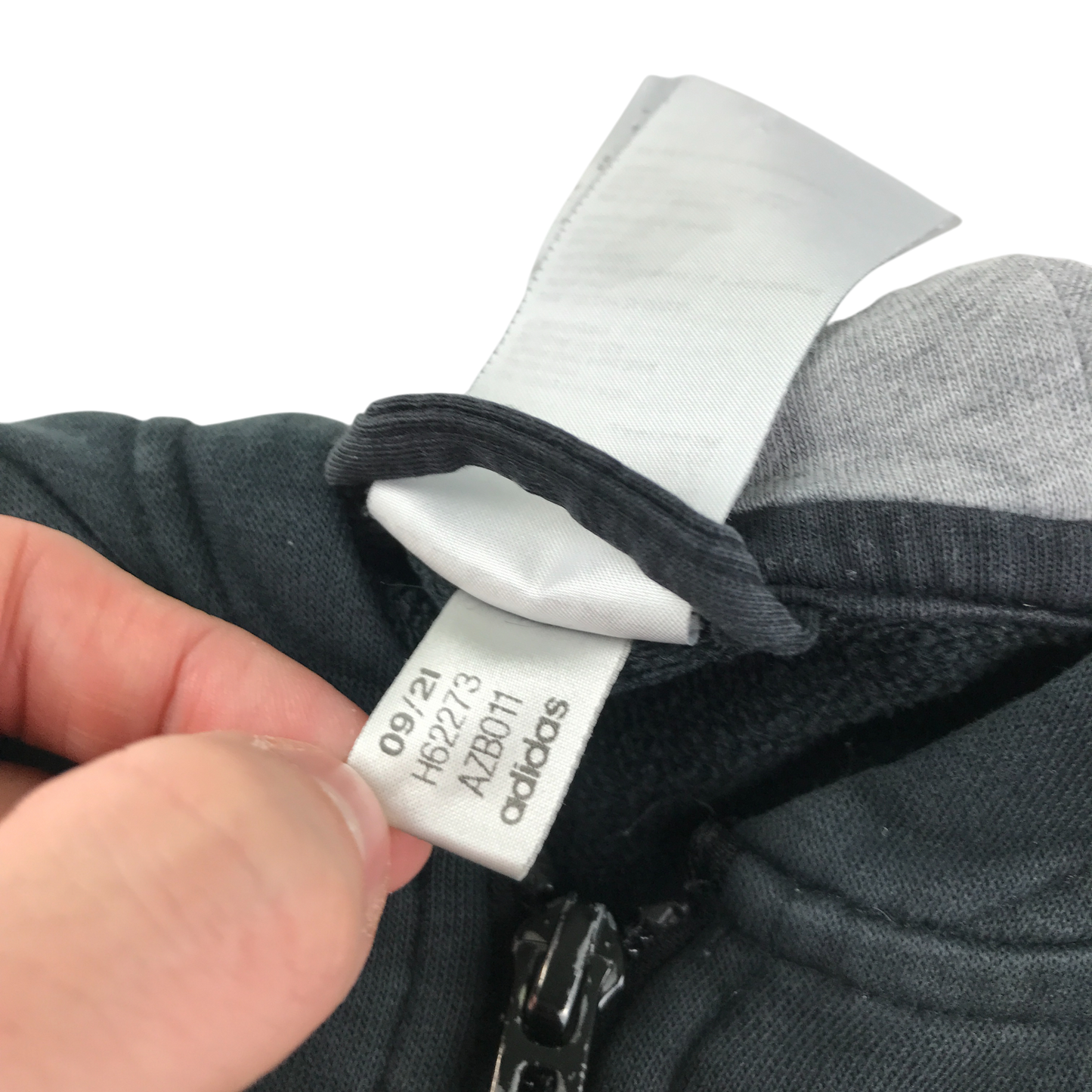 Adidas Fleece 7-8 Years Grey Zip Up with Hood