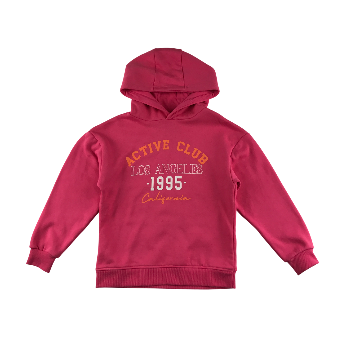 Primark Hoodie 8-9 Years Pink with Text