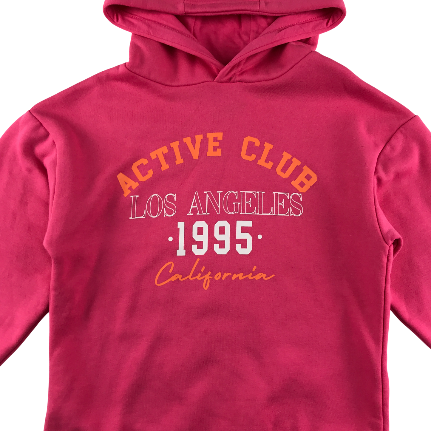 Primark Hoodie 8-9 Years Pink with Text