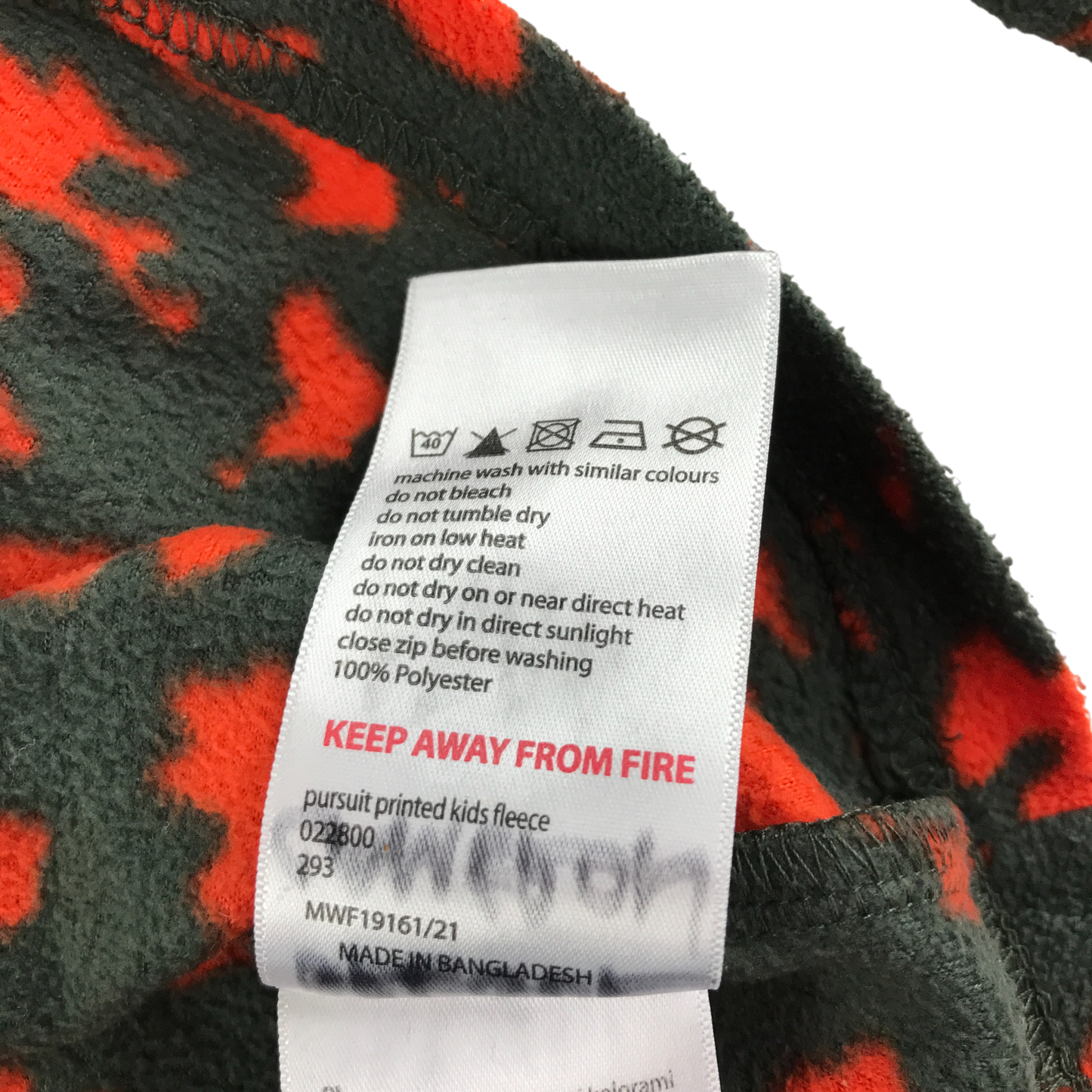 Mountain Warehouse Fleece 9-10 Years Red Graphic Print 1/4 Zip