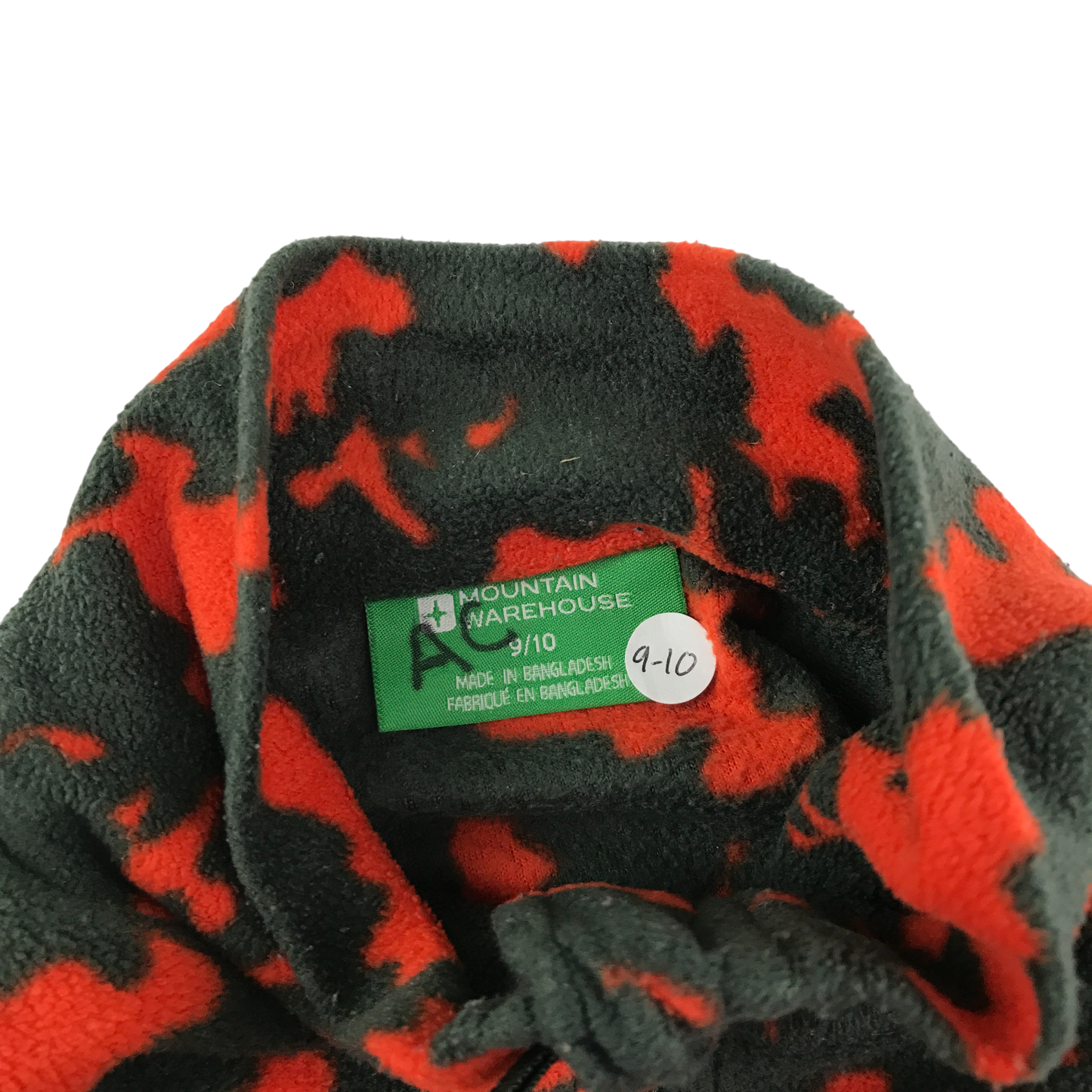 Mountain Warehouse Fleece 9-10 Years Red Graphic Print 1/4 Zip