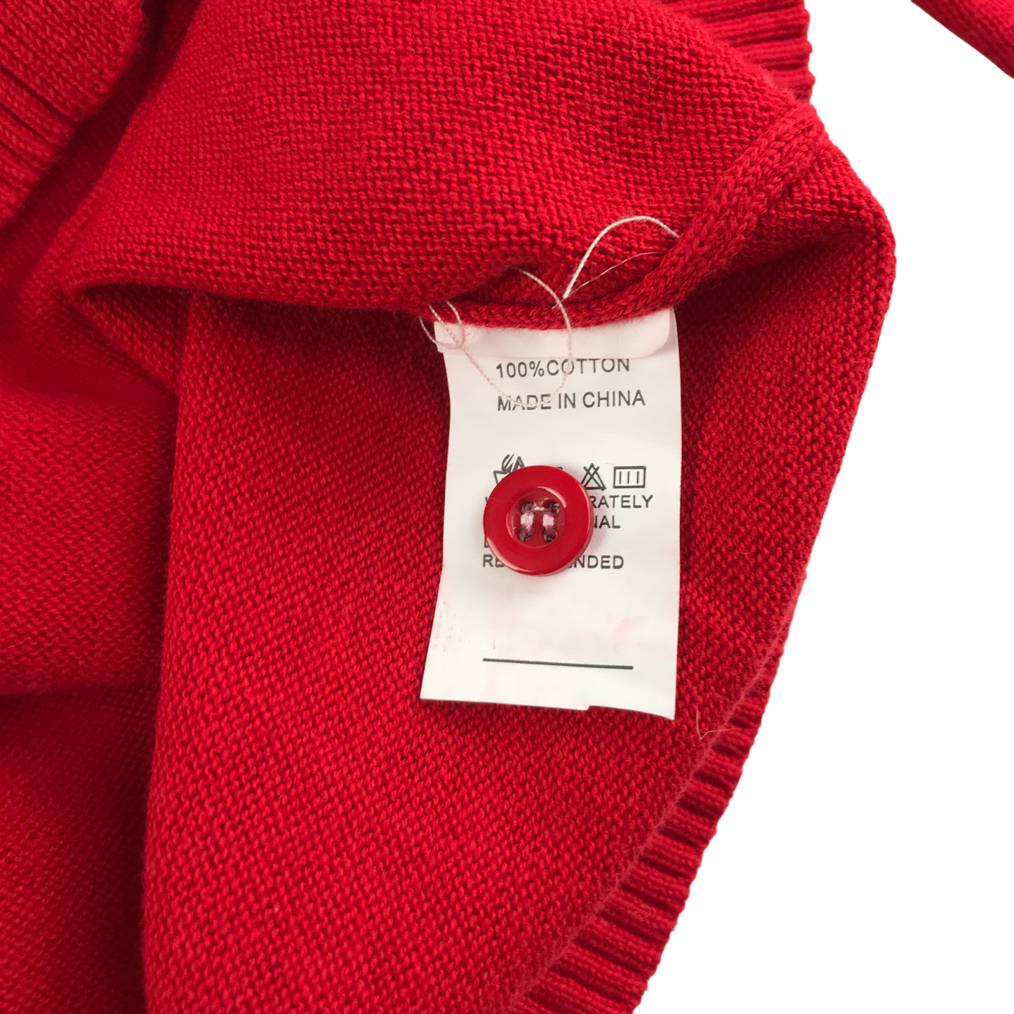 Tong Peng Cardigan 6-7 years Red Knit with Disney Mickey Mouse Pattern Cotton