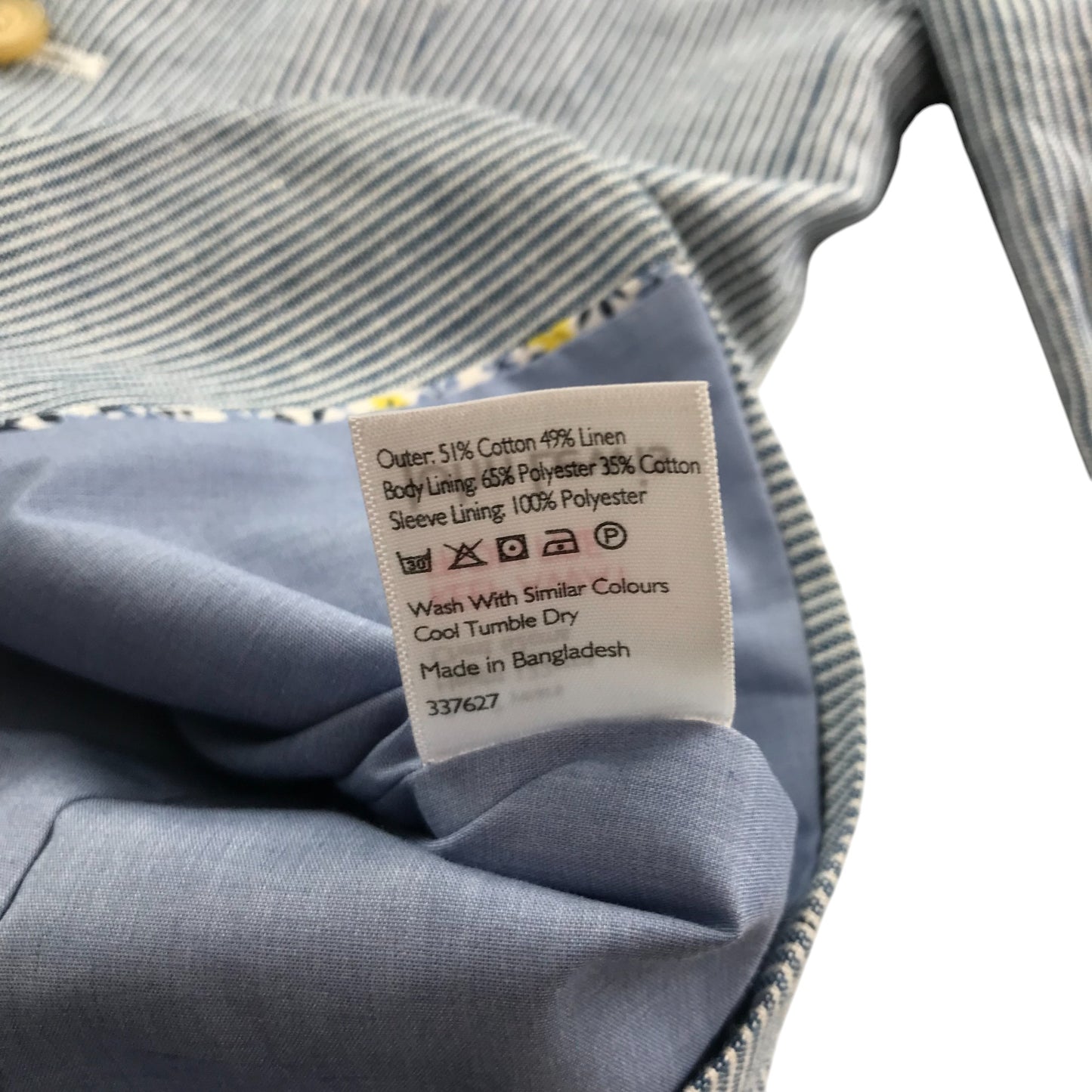 John Lewis Blazer 6-7 Years Grey and White Vertical Stripes