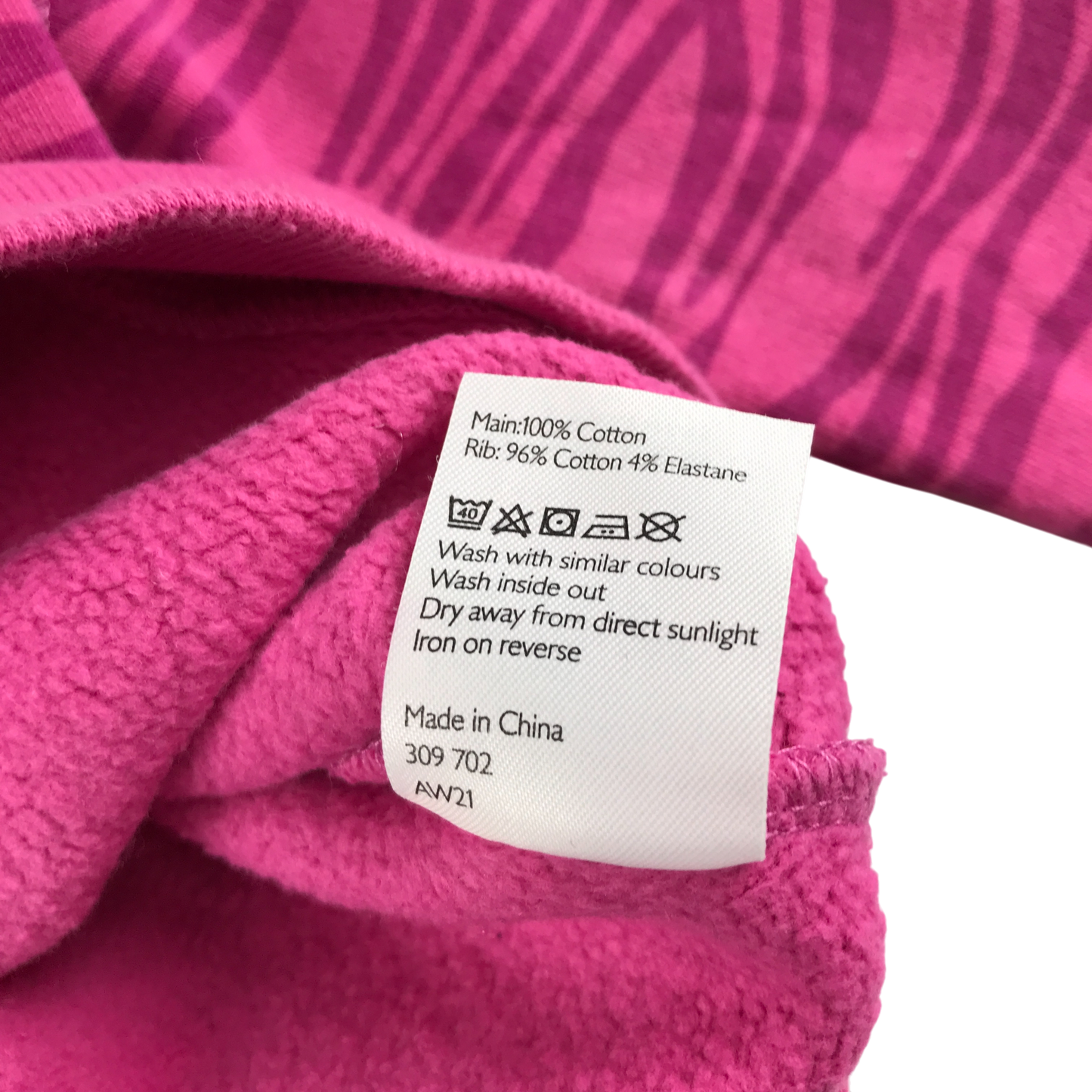 John Lewis Jumper 9-10 Years Pink with Animal Print Cotton
