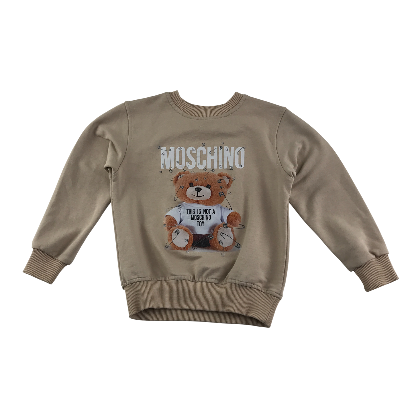 Moschino Couture Jumper 5-6 Years Beige with Teddy Bear Print