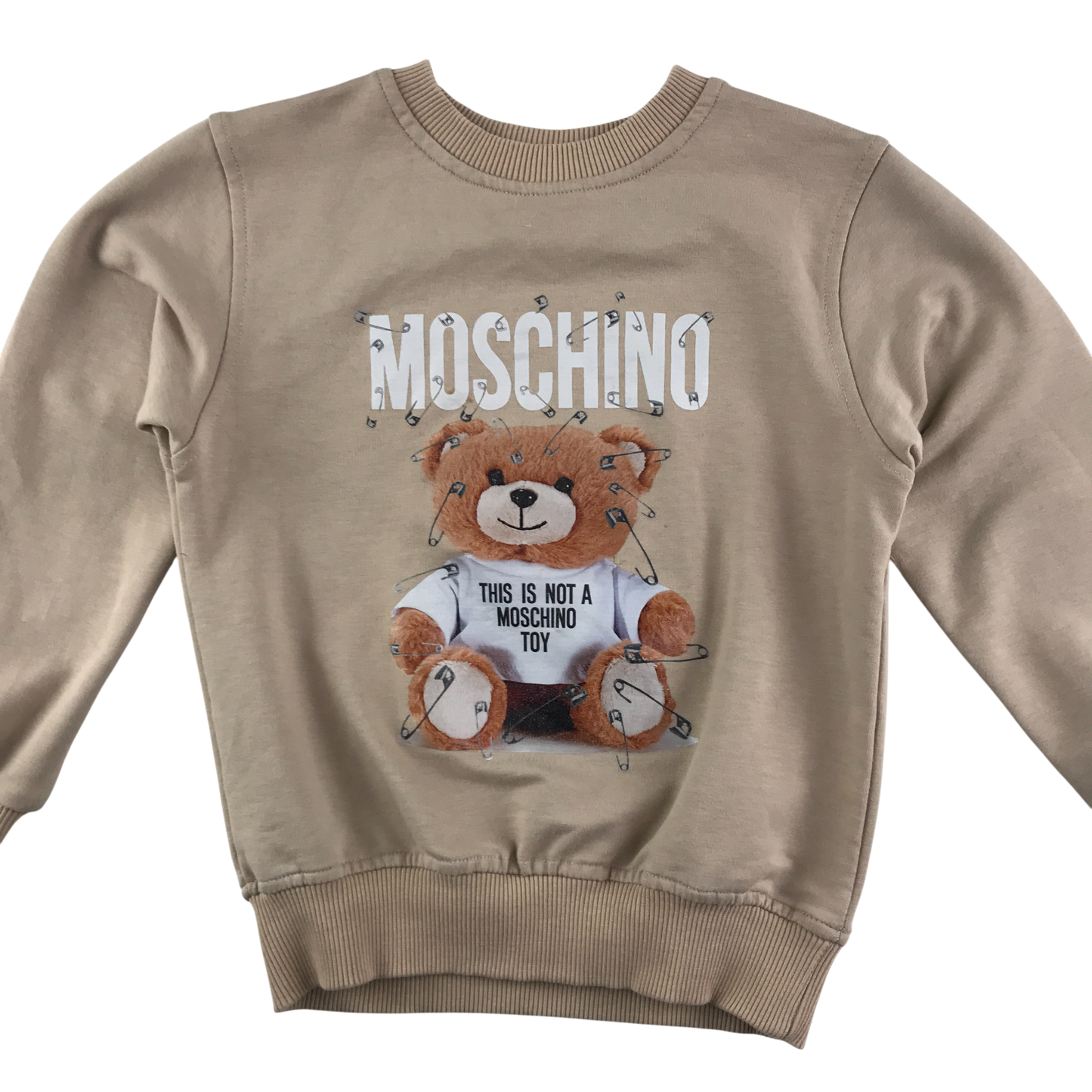 Moschino Couture Jumper 5-6 Years Beige with Teddy Bear Print
