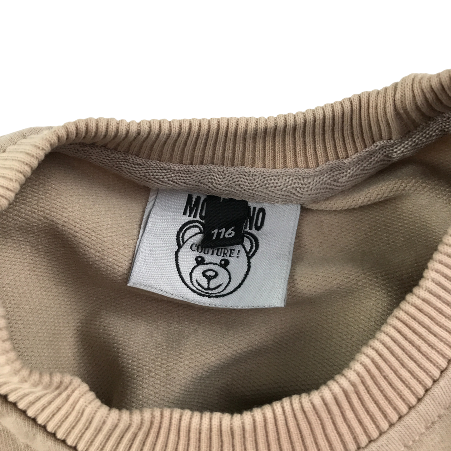Moschino Couture Jumper 5-6 Years Beige with Teddy Bear Print
