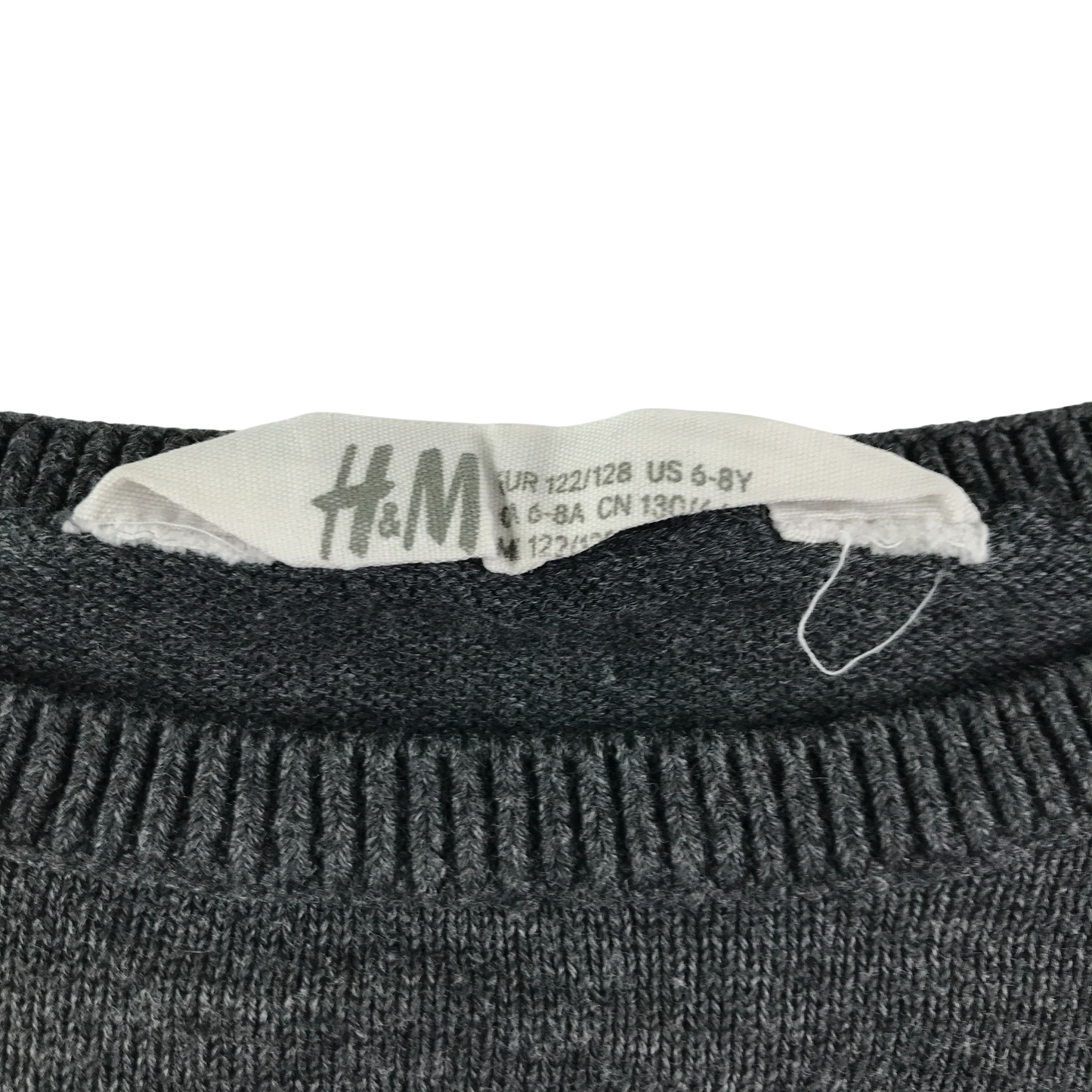 H&M Jumper 7-8 Years Grey with Unicorn Print Cotton