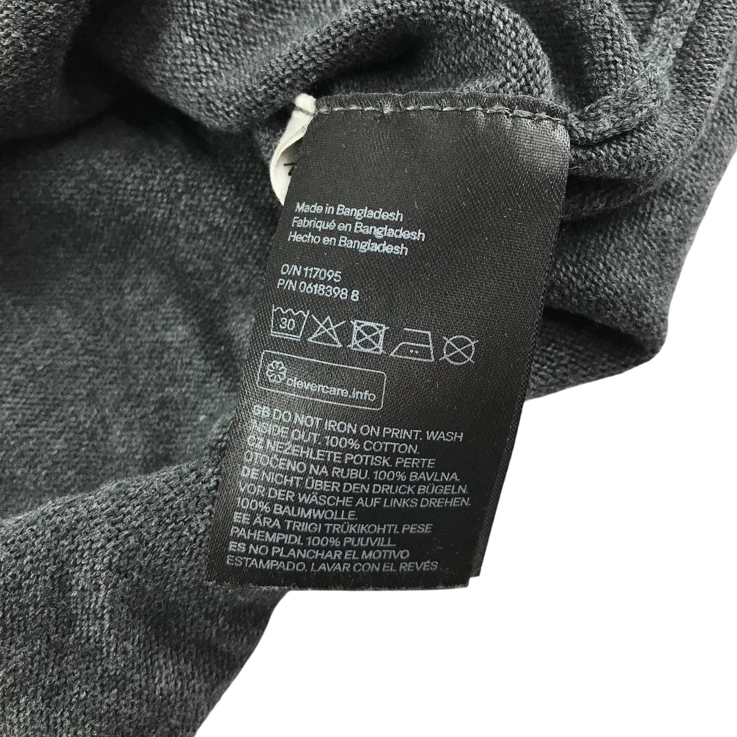 H&M Jumper 7-8 Years Grey with Unicorn Print Cotton