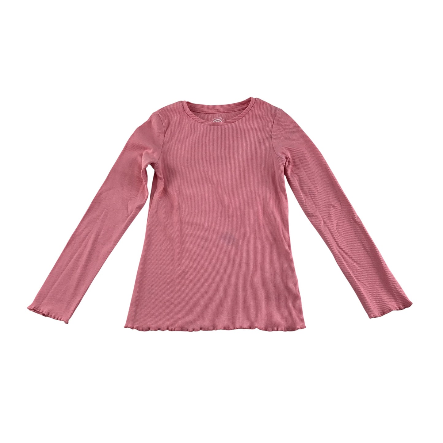 F&F t-shirt 6-7 years pink plain ribbed texture