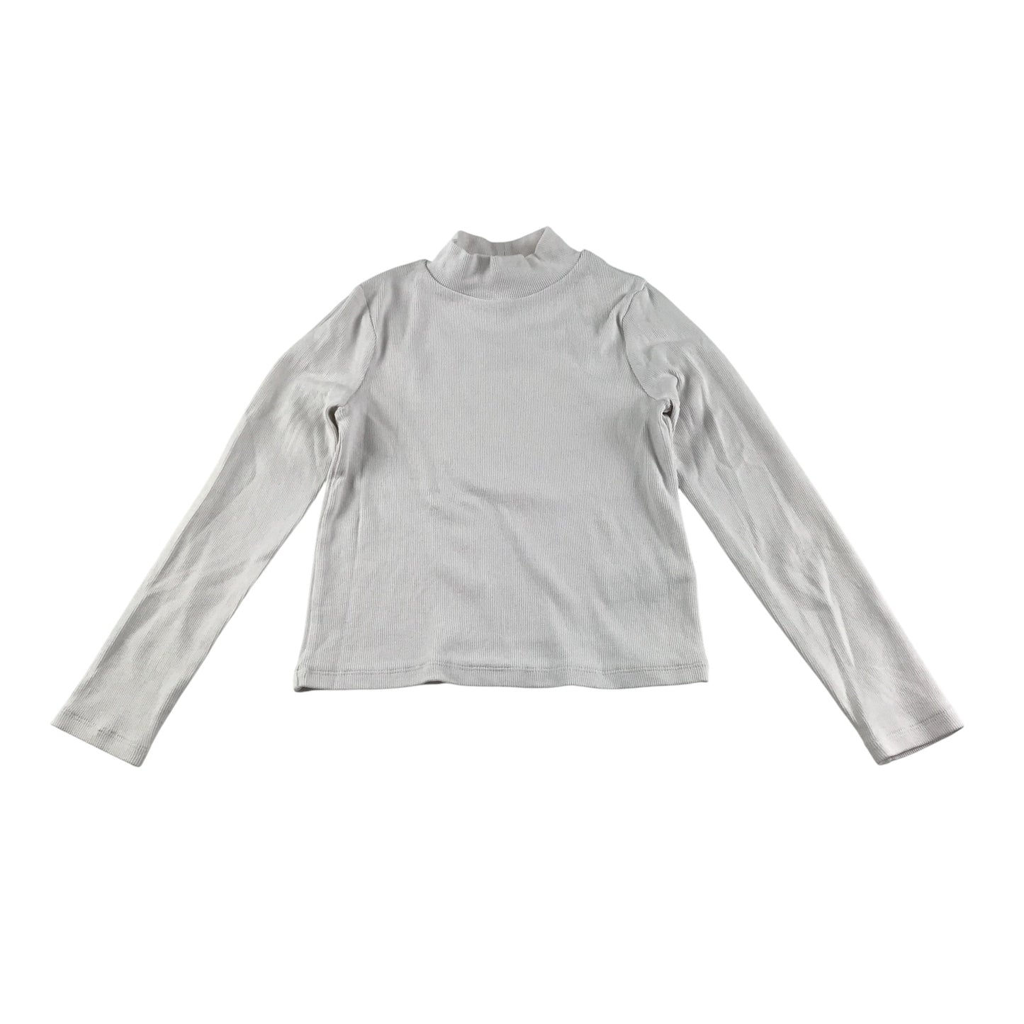 M&S t-shirt 7-8 years white plain ribbed texture
