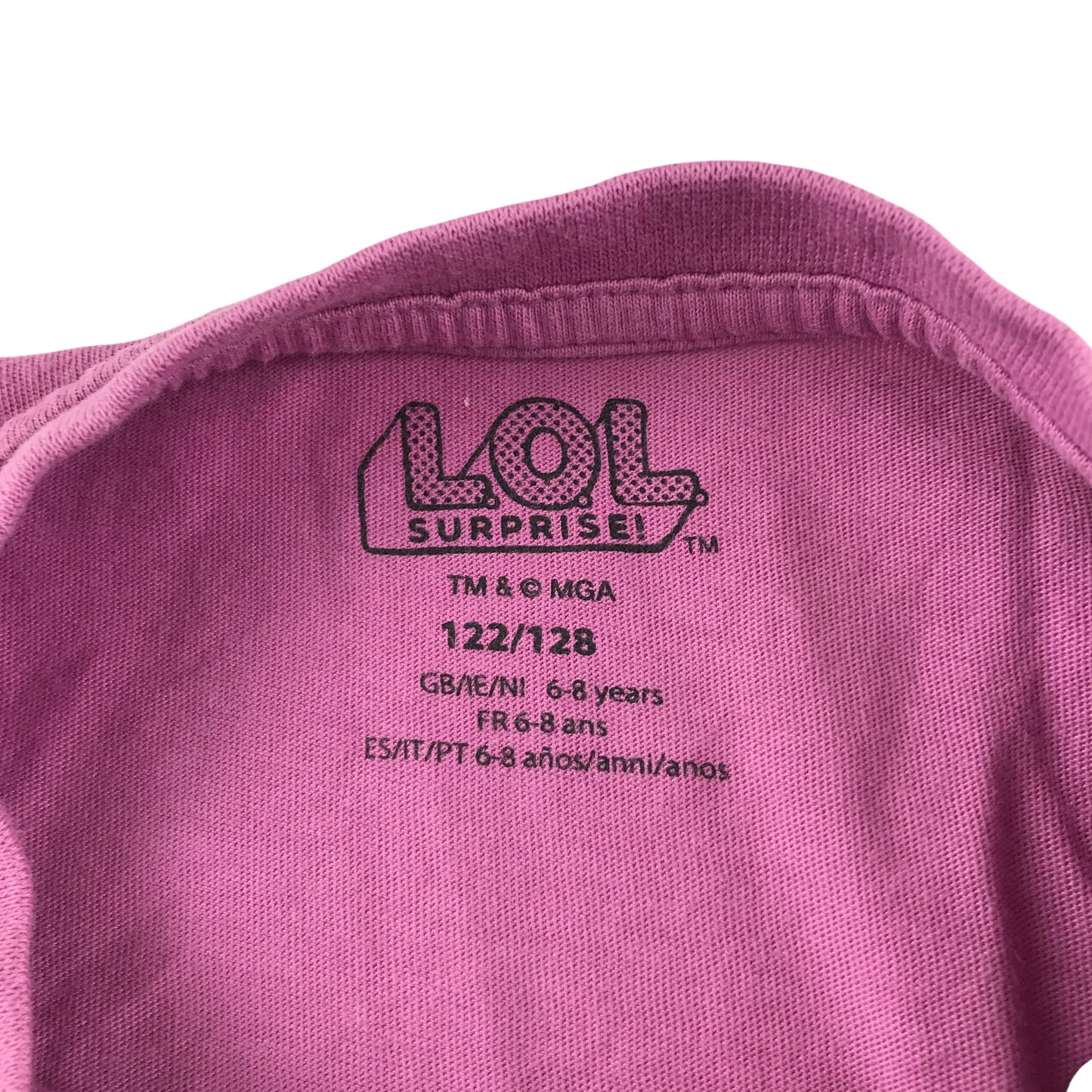 Lol Surprise t-shirt 7-8 years pink graphic tee
