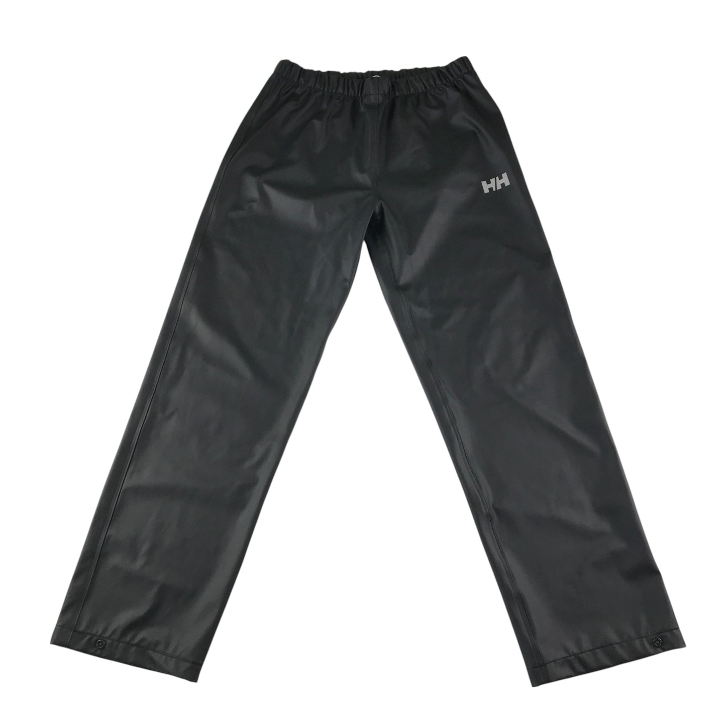 Helly Hansen waterproof trousers 15-16 years black plain with elasticated waistband