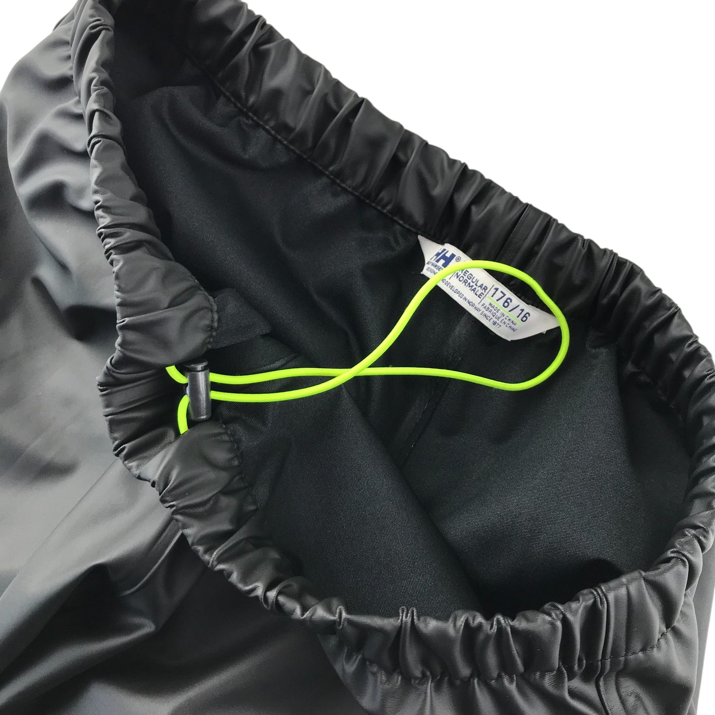 Helly Hansen waterproof trousers 15-16 years black plain with elasticated waistband