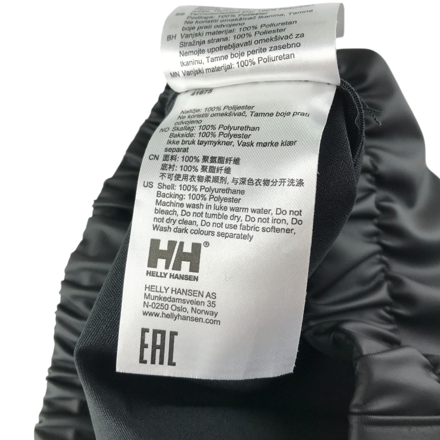 Helly Hansen waterproof trousers 15-16 years black plain with elasticated waistband
