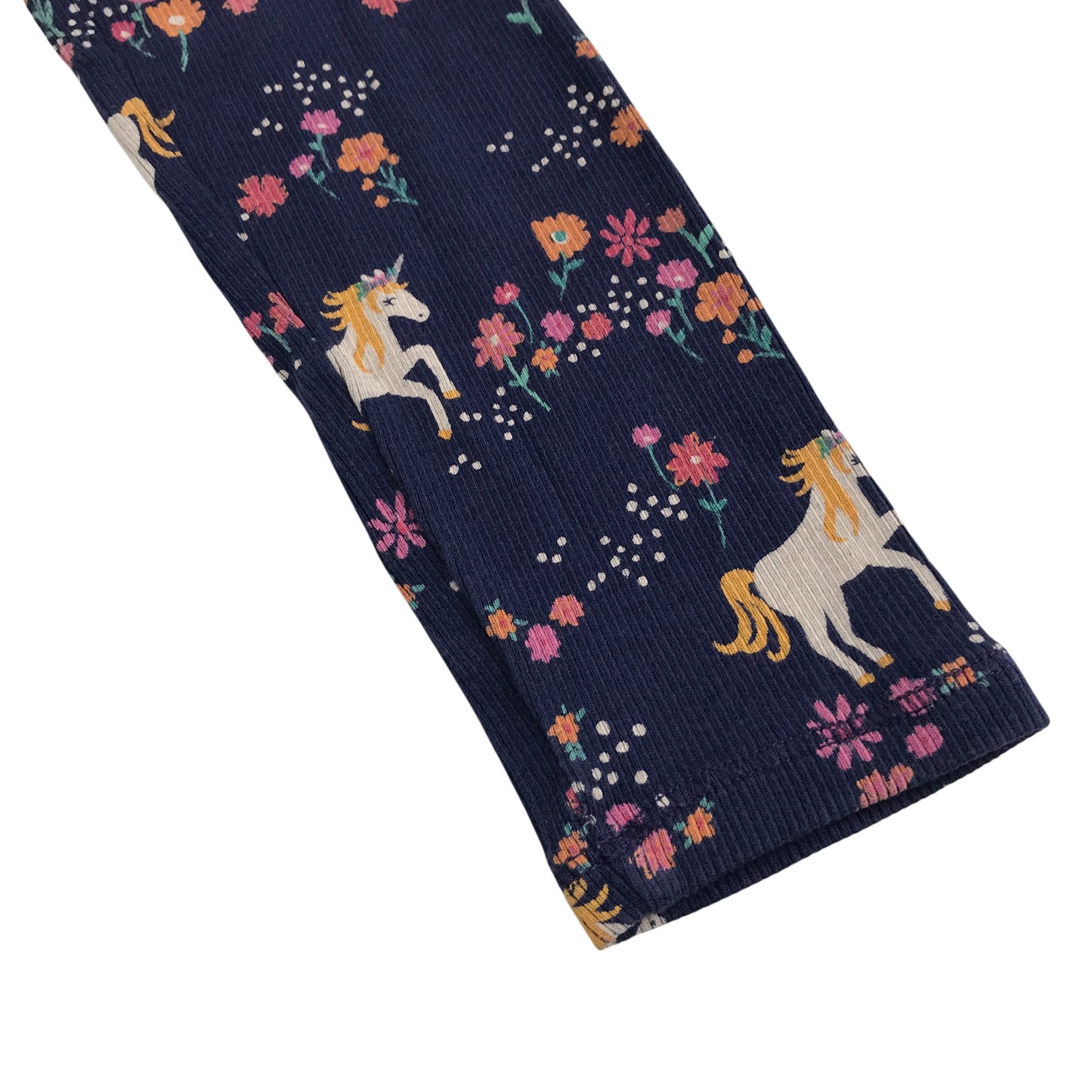Next t-shirt 7-8 years navy floral unicorn graphic tee