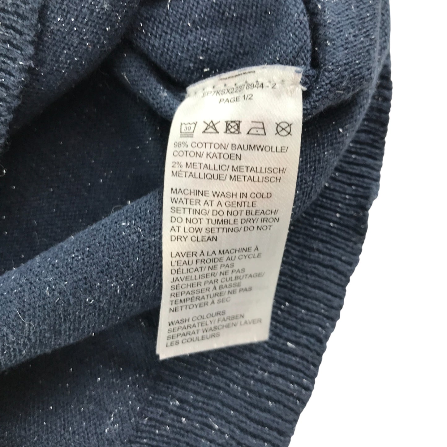 Manguun Jumper 9-10 years navy sequin starry