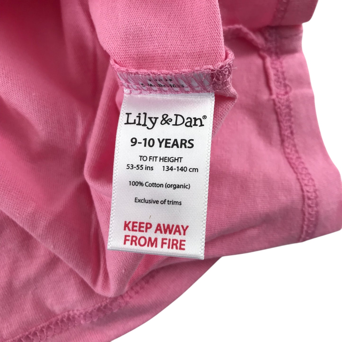 Lily&Dan t-shirt 9-10 years pink with rainbow design print