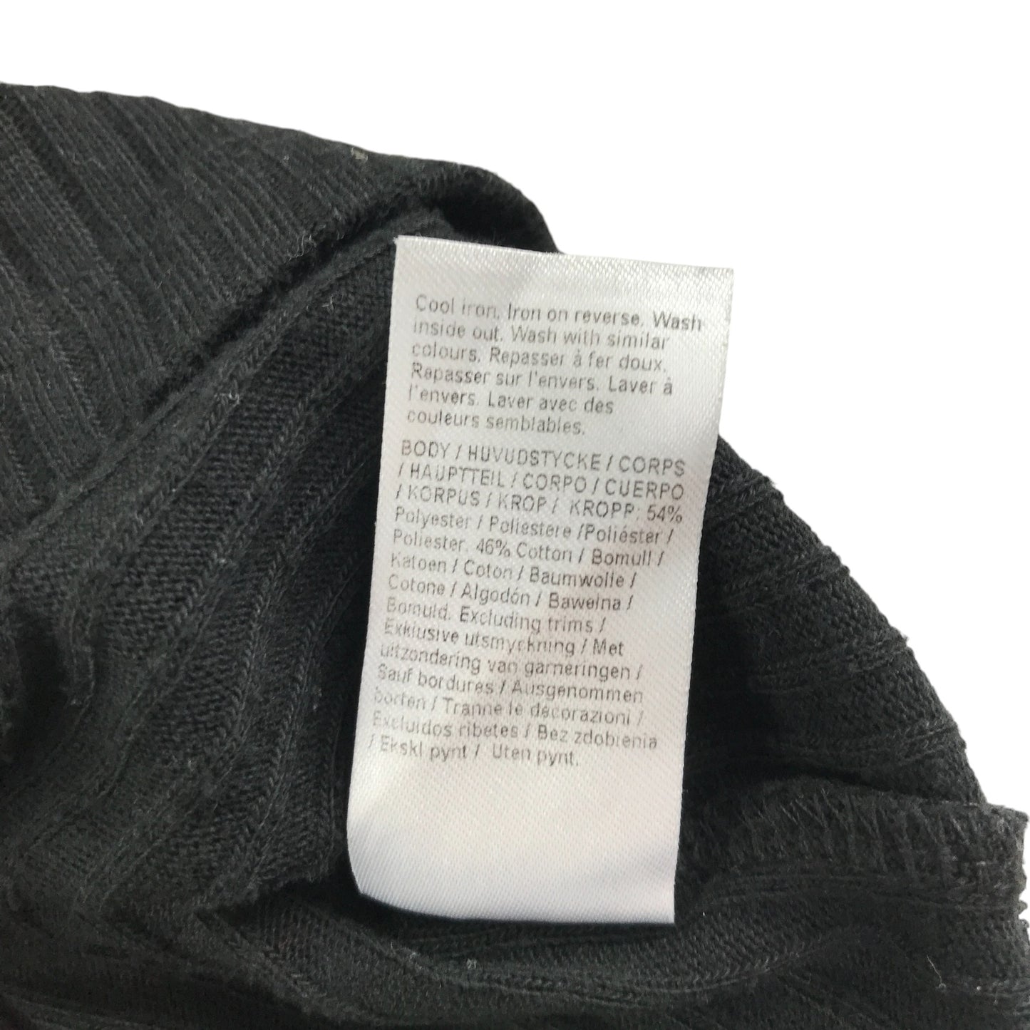 River Island cardigan 9-10 years black cropped ribbed texture