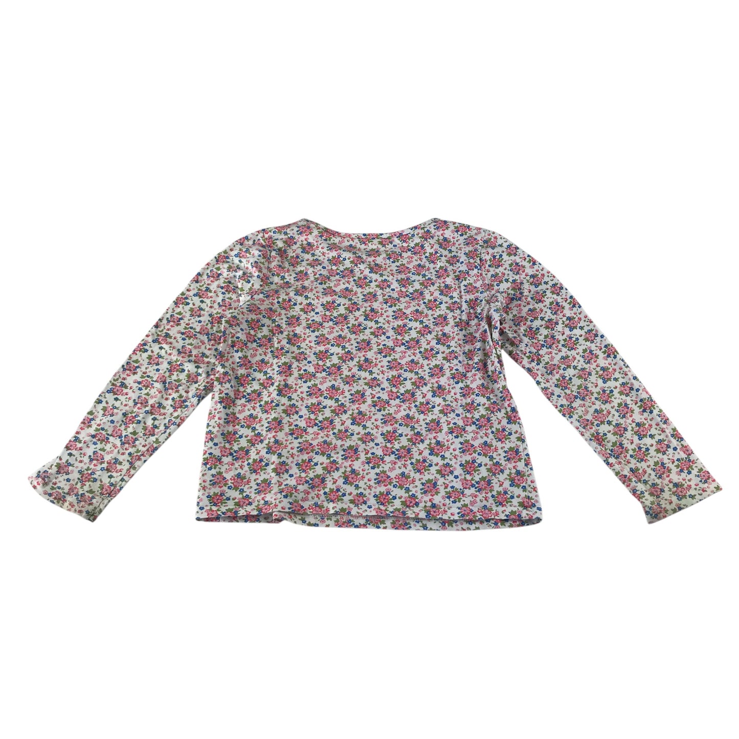 Mini Boden t-shirt 9-10 years white floral print with sequin house reversible