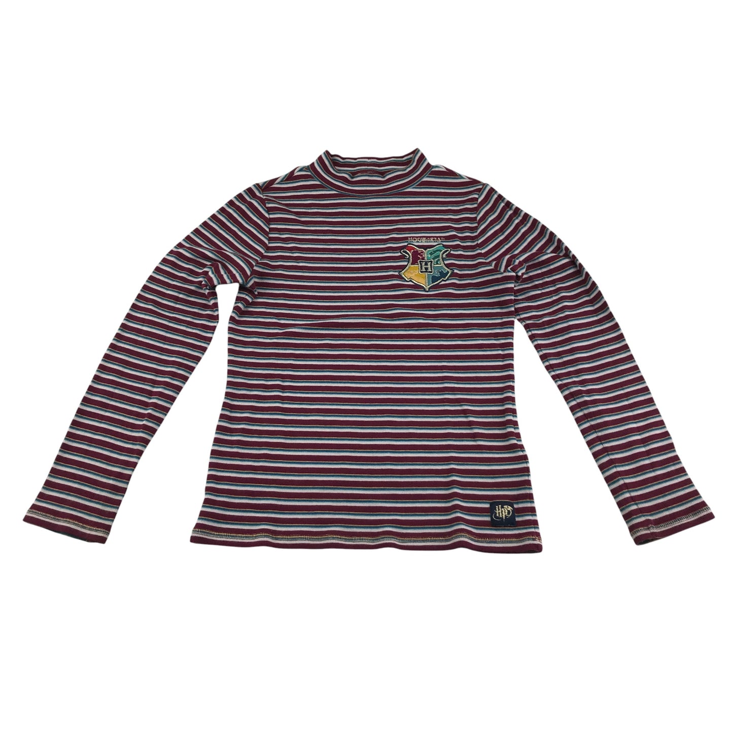 M&S Jumper 11-12 years burgundy blue with blue and white stripy