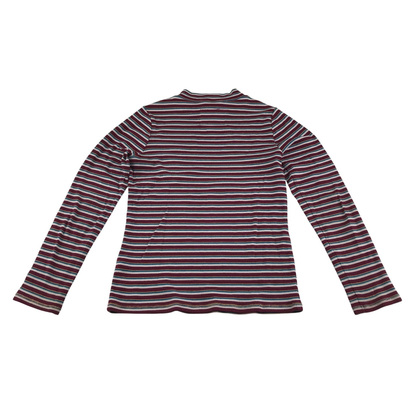 M&S Jumper 11-12 years burgundy blue with blue and white stripy