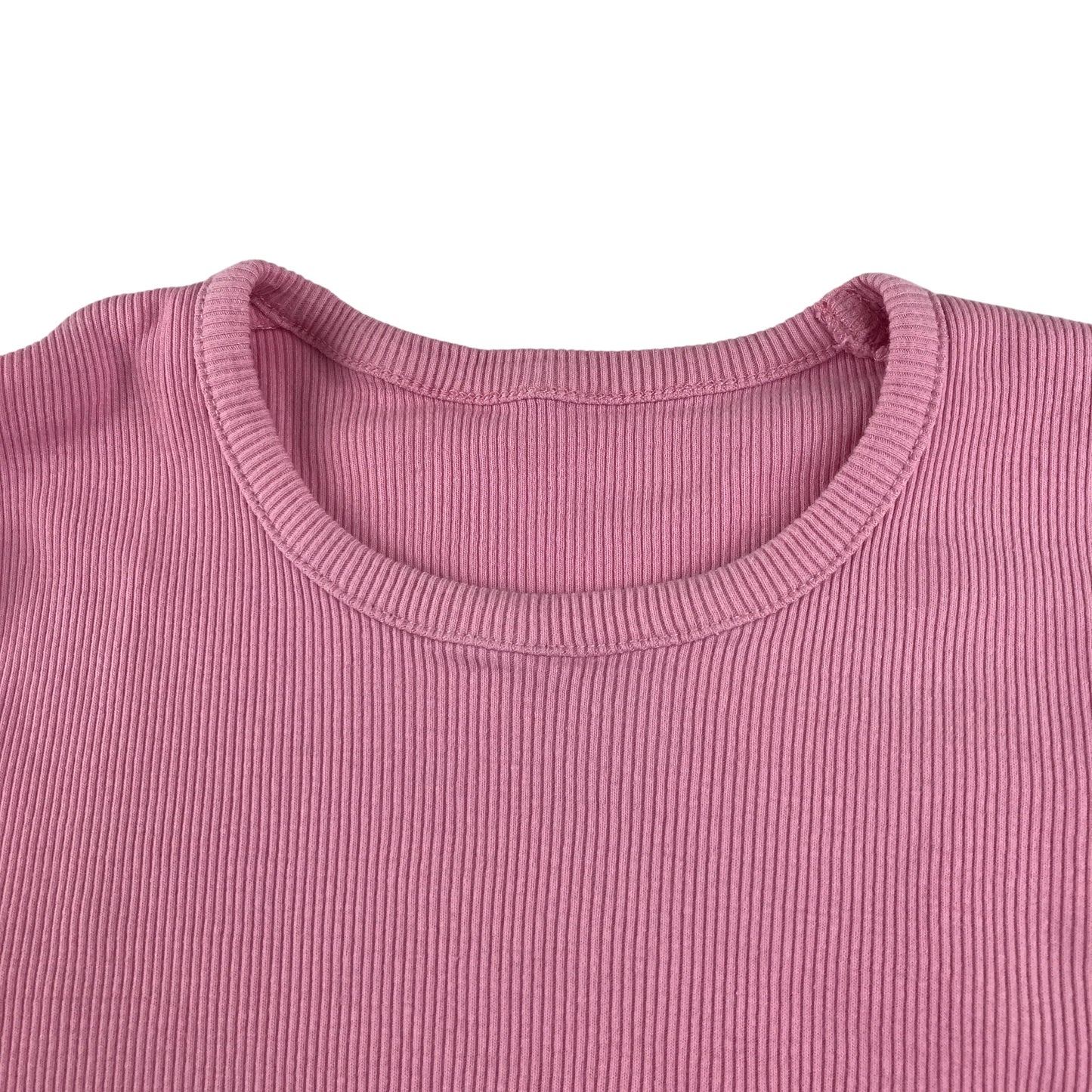 George t-shirt 11-12 years pink plain ribbed texture cotton