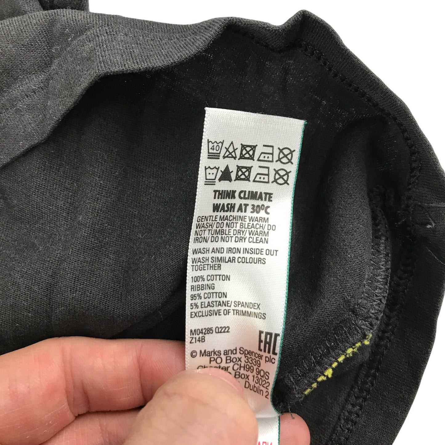 M&S t-shirt 11-12 years black smiley graphic tee
