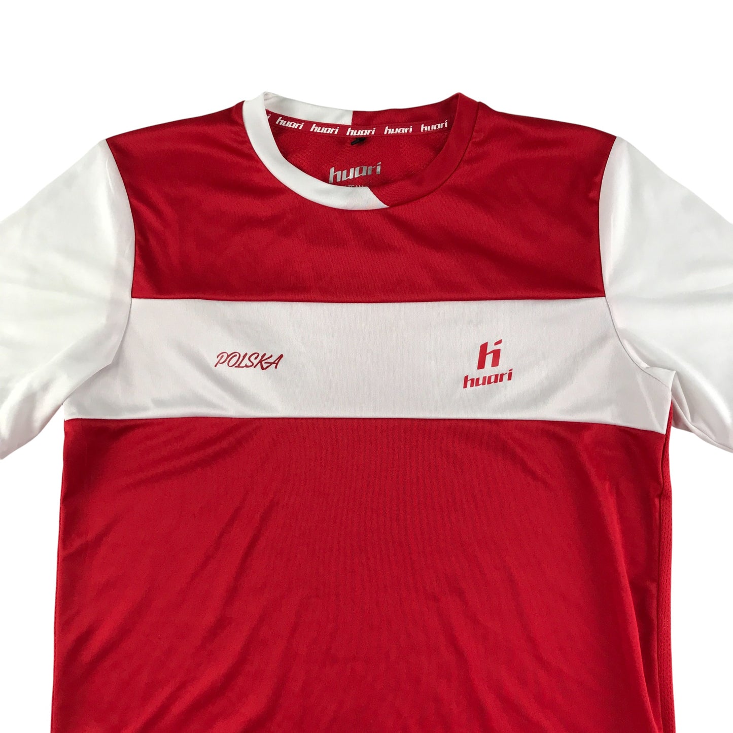 Huari sport top 12-13 years red with white detailing logos Polska