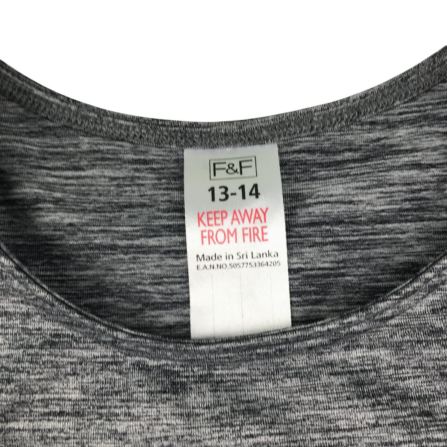 F&F sport top 13-14 years grey tank top