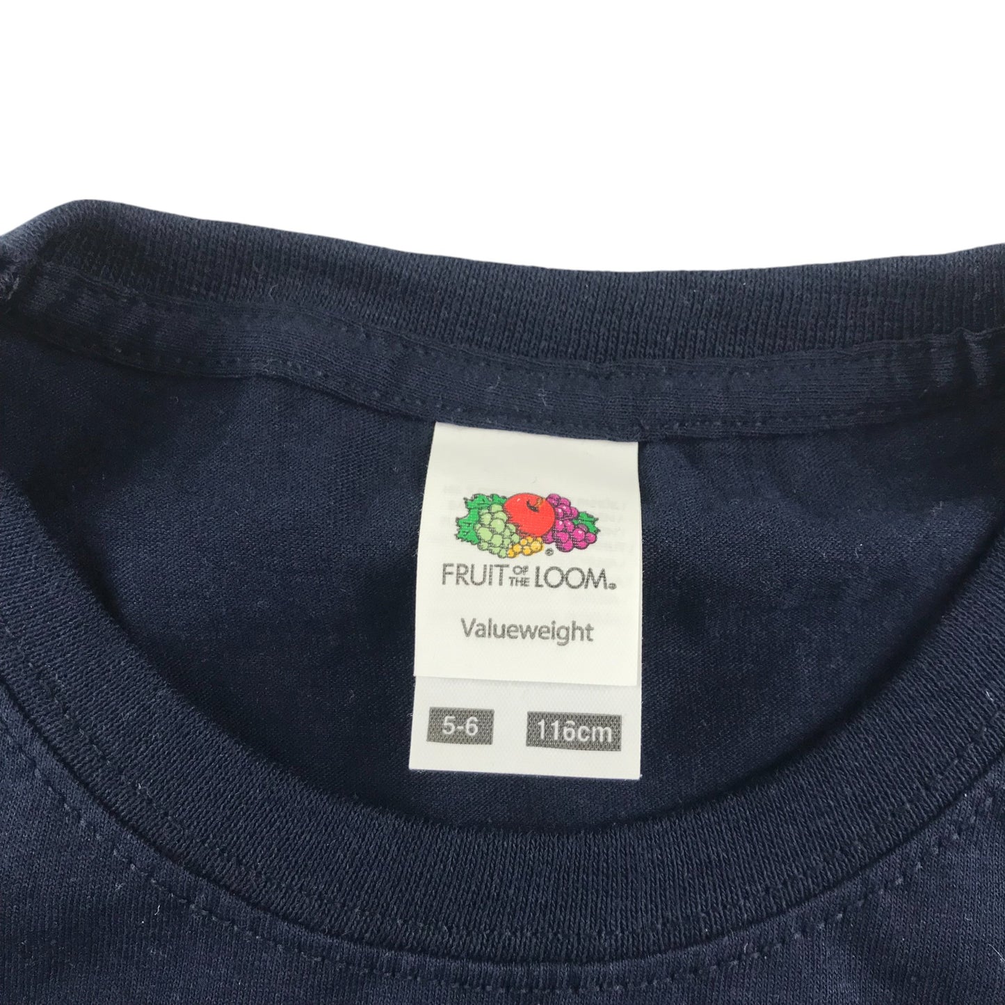 Fruit of the loom t-shirt 5-6 years navy Thomas the tank engine embroidery patch