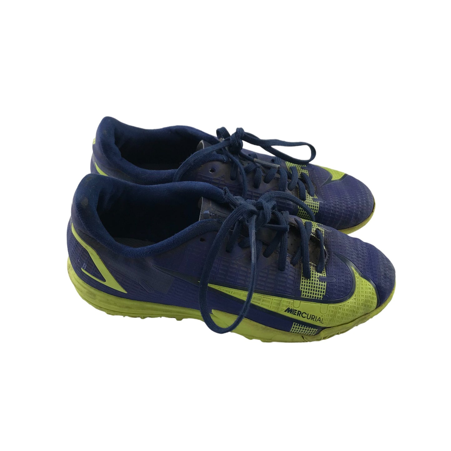 Nike Mercurial Astro Turf Football Boot Shoe Size 1 Blue and Yellow