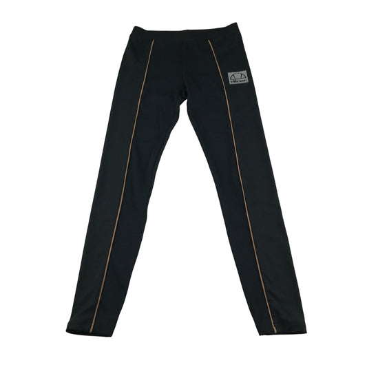 Ellesse sport leggings 12-13 year black with orange stripes and logo