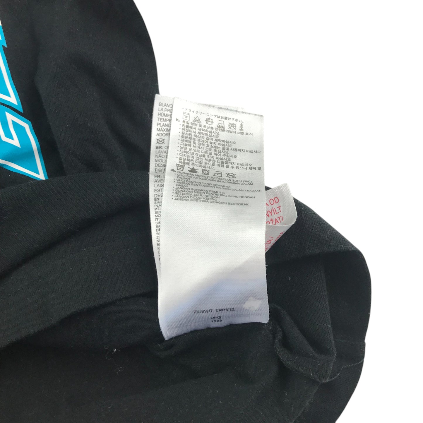 Converse t-shirt 6-7 years black with large text logo cotton