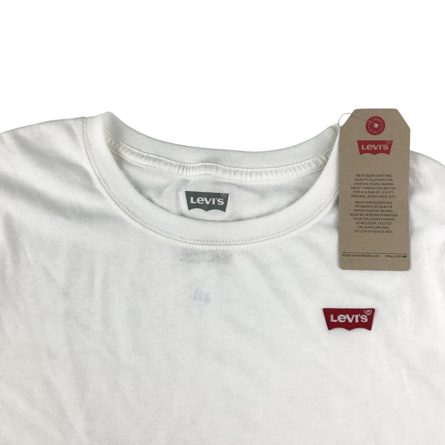 Levi's t-shirt 13-14 years white plain with logo