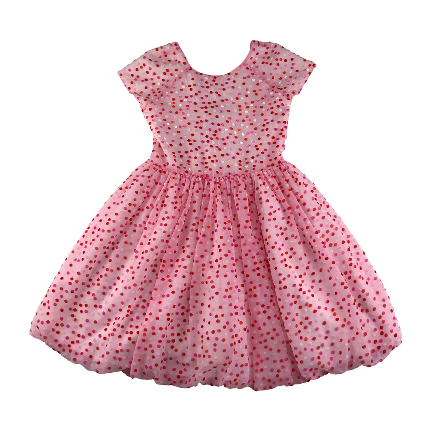 Baker dress 12-13 years pink flock spot design