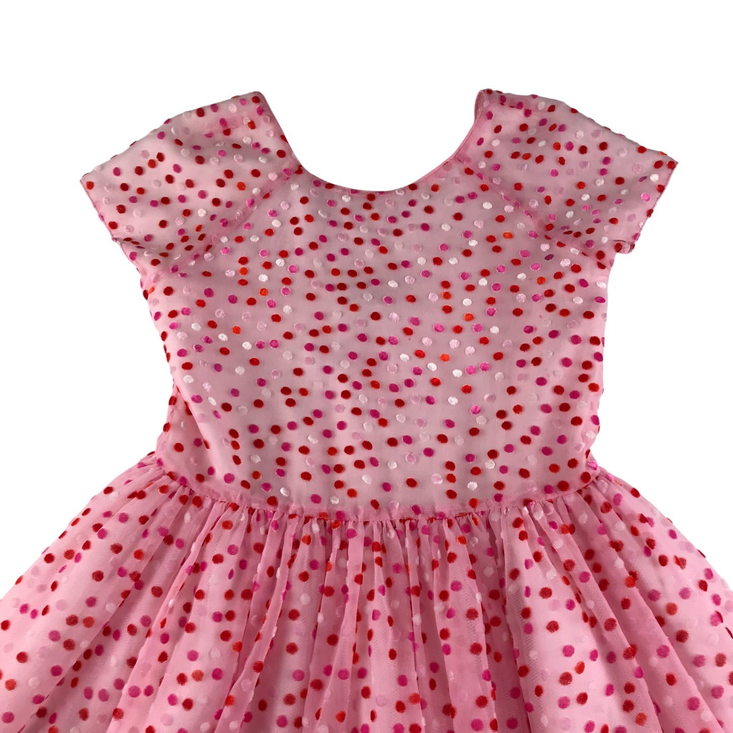 Baker dress 12-13 years pink flock spot design