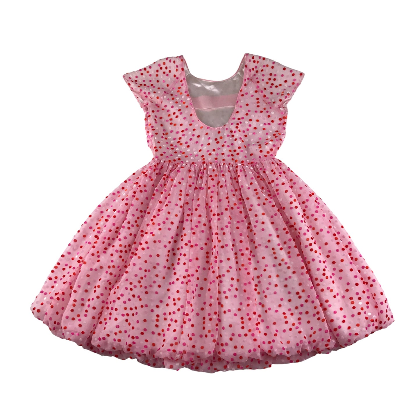 Baker dress 12-13 years pink flock spot design