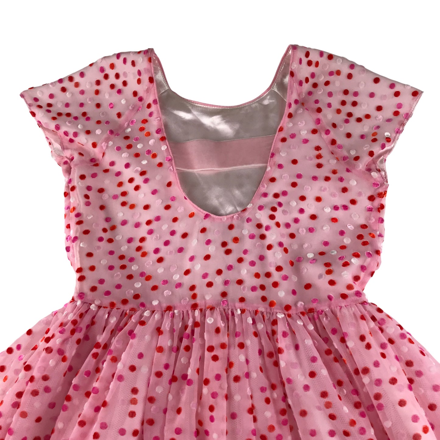 Baker dress 12-13 years pink flock spot design