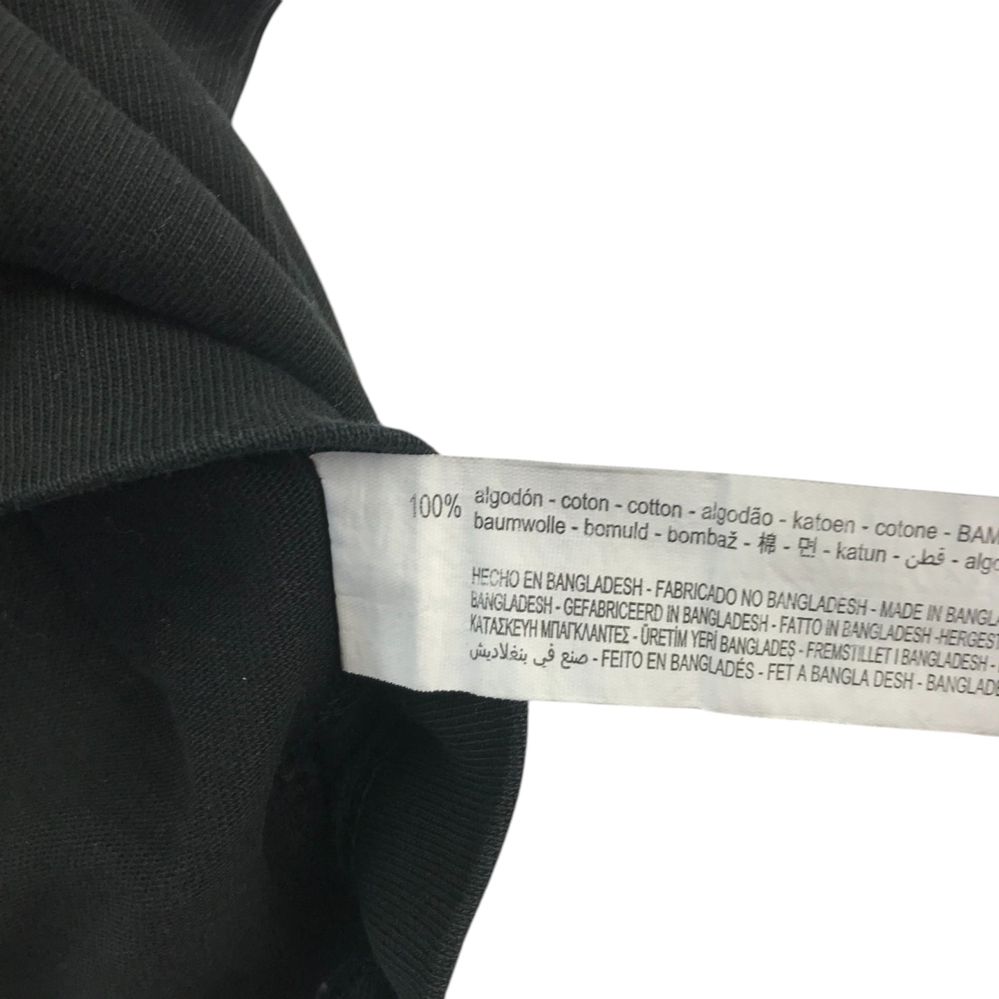 Zara t-shirt men's M black plain crewneck cotton